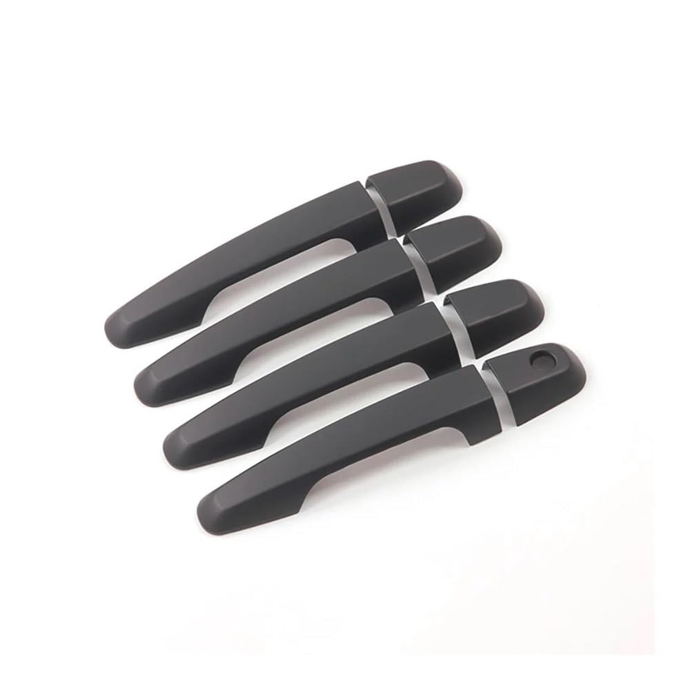 Außen Türgriff Hinten Rechts 1Set Schwarz Chrom Außentürgriff Abdeckung Trim Auto Zubehör Für Triton Für L200 2005 2006-2017(Black) von Pibid