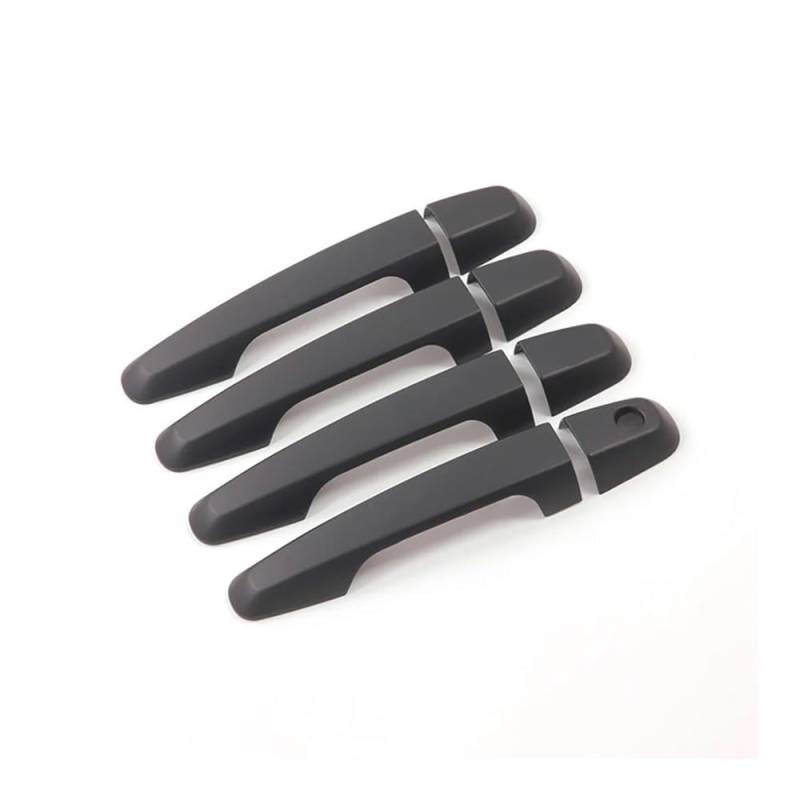 Außen Türgriff Hinten Rechts 1Set Schwarz Chrom Außentürgriff Abdeckung Trim Auto Zubehör Für Triton Für L200 2005 2006-2017(Black) von Pibid