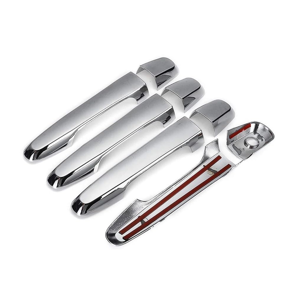 Außen Türgriff Hinten Rechts 1Set Schwarz Chrom Außentürgriff Abdeckung Trim Auto Zubehör Für Triton Für L200 2005 2006-2017(Chrome) von Pibid