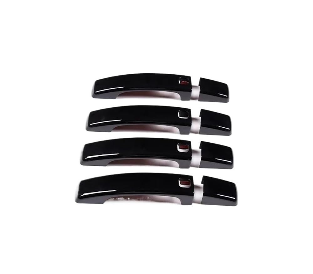 Außen Türgriff Hinten Rechts 8 Stücke Schwarz Auto Türgriffe Dekorative Abdeckung Trim Für Discovery 4 Für Sport Für Freelander 2 Außen Zubehör(Black with Key Hole) von Pibid