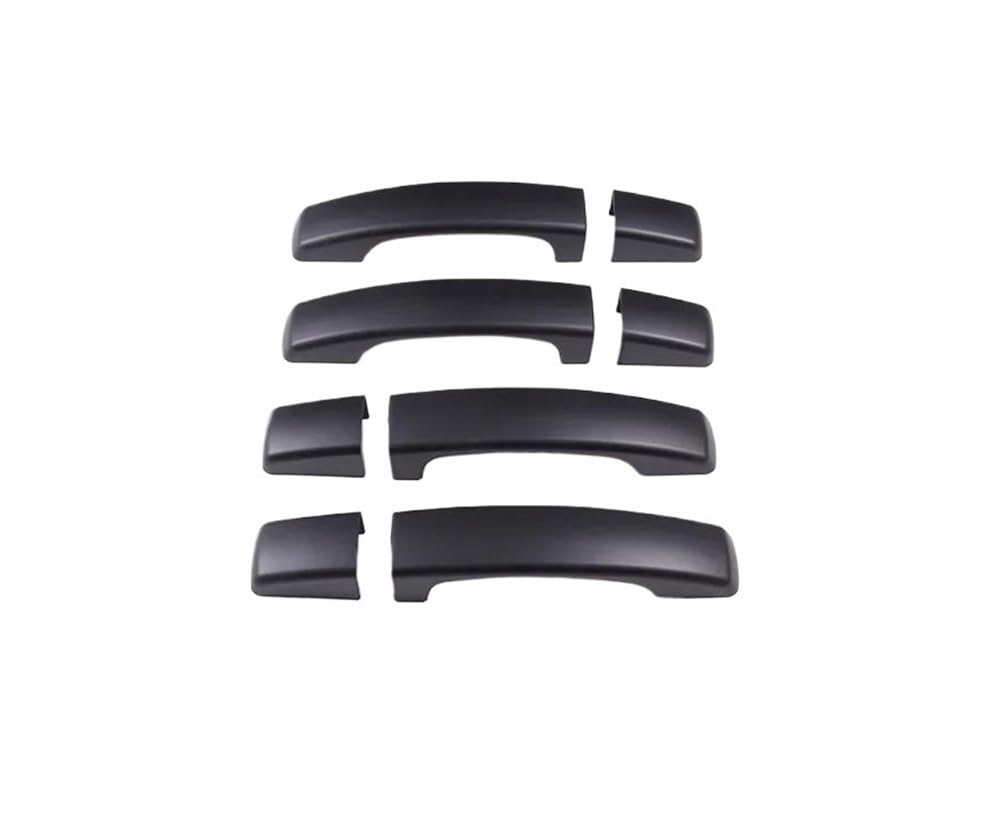 Außen Türgriff Hinten Rechts 8 Stücke Schwarz Auto Türgriffe Dekorative Abdeckung Trim Für Discovery 4 Für Sport Für Freelander 2 Außen Zubehör(Without Hole) von Pibid