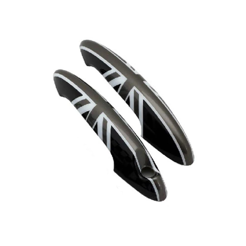 Außen Türgriff Hinten Rechts Auto Türgriffe Abdeckung Für Cooper Für Countryman Britischen Stil Schwarz Weiß Muster Außentür Griffe Trim Shell(Styles1) von Pibid