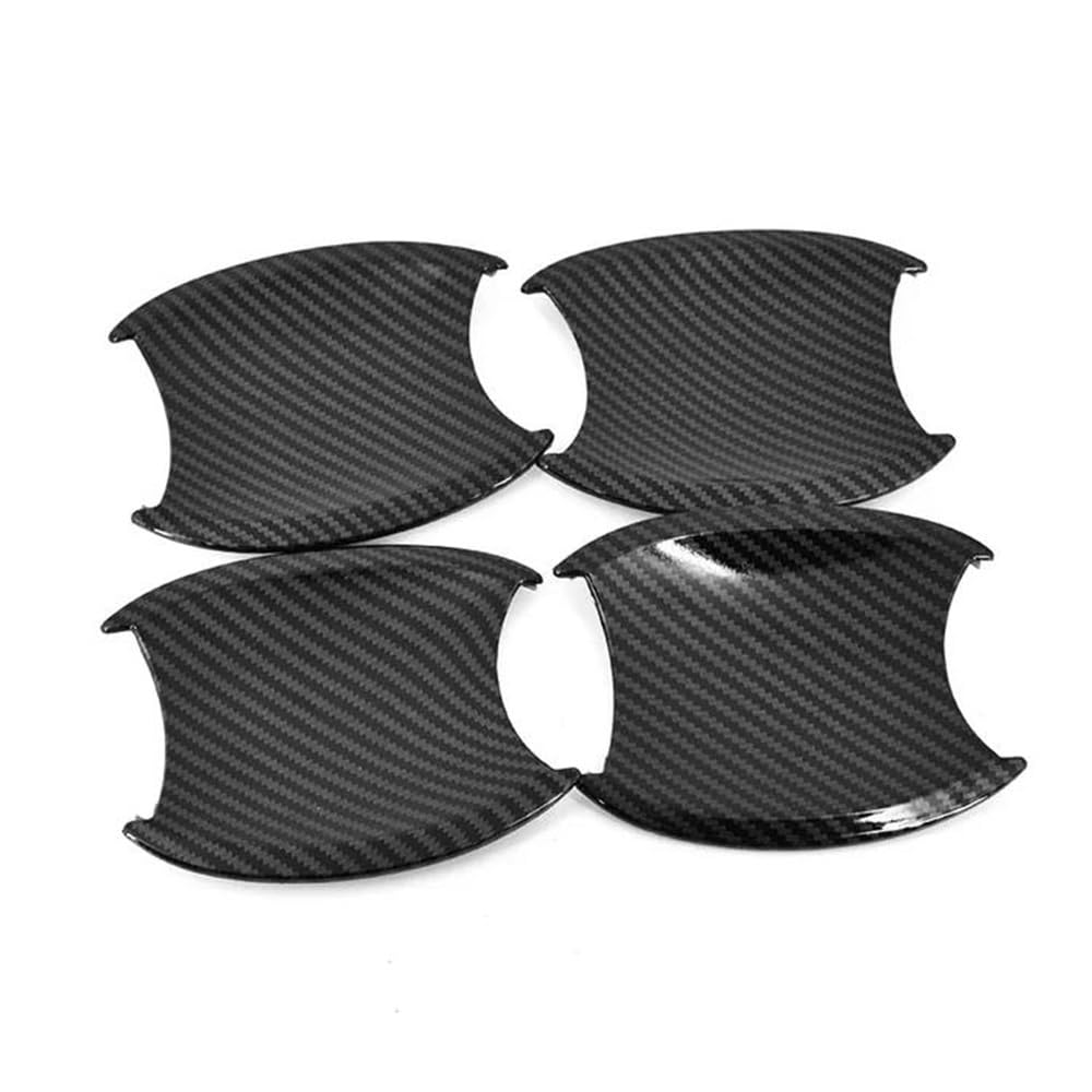 Außen Türgriff Hinten Rechts Für CR-V 2007 2008 2009 2010 2011 Carbon Chrom Auto Türgriff Abdeckung Dekor Trim Aufkleber Styling Zubehör(Carbon Bowl) von Pibid