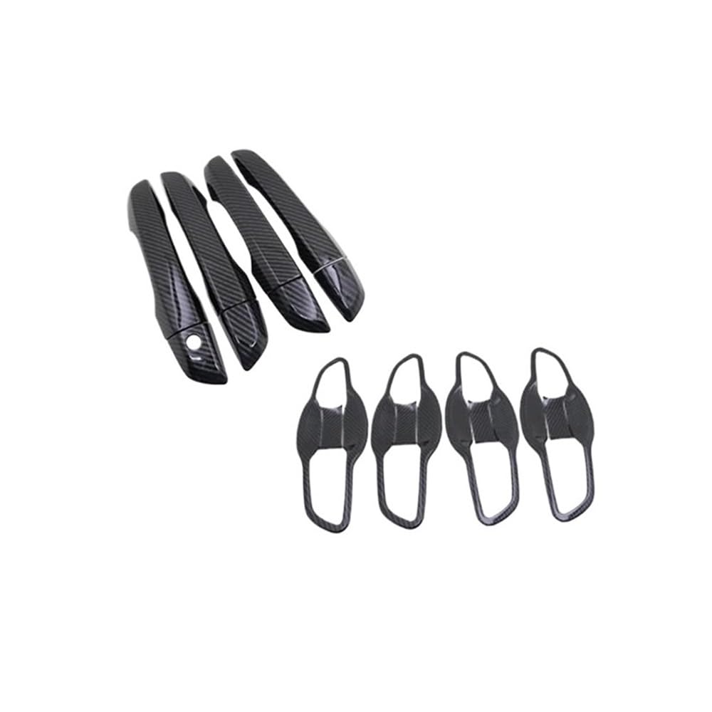 Außen Türgriff Hinten Rechts Für Civic 10 2016 2017 2018 2019 2020 4 PCS Außen Carbon Faser Türgriff Abdeckung Fangen Trim Auto Kappe Styling Zubehör(Handle Bowl 4 Door) von Pibid