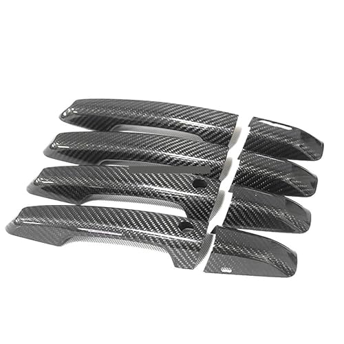 Außen Türgriff Hinten Rechts Für Jaguar Für XE Für X760 2015-2022 Zubehör Carbon Faser Türgriff Abdeckung Rahmen Aufkleber Außen Trim Bodykit(Styles3) von Pibid