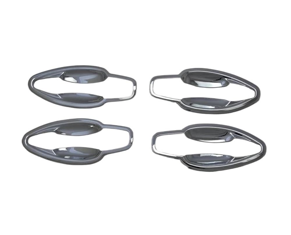 Außen Türgriff Hinten Rechts Für Peugeot 2008 2014-2019 ABS Chrom Äußere Karosserie Tür Tasse Schüssel Griff Türklinke Kappe Trim(Bowl Trim) von Pibid