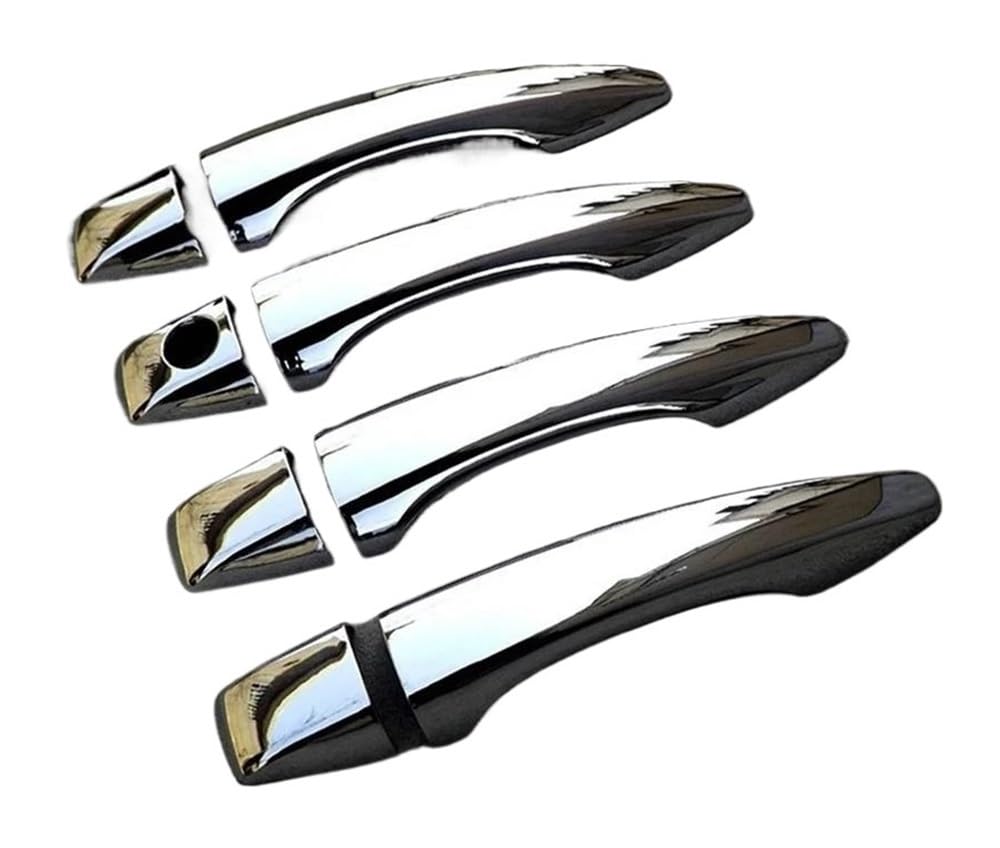 Außen Türgriff Hinten Rechts Für Peugeot 2008 2014-2019 ABS Chrom Äußere Karosserie Tür Tasse Schüssel Griff Türklinke Kappe Trim(Handle Silver) von Pibid