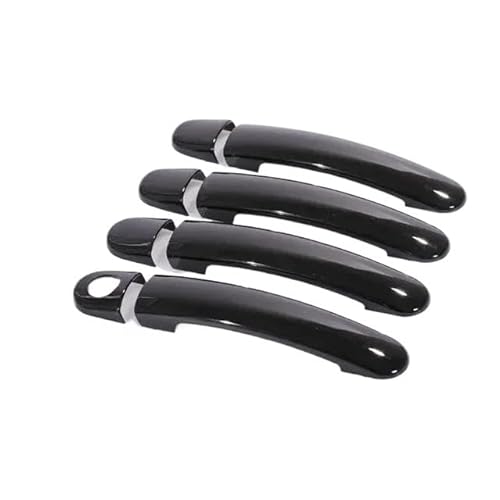 Außen Türgriff Hinten Rechts Für SEAT Für Ibiza 6J Für Cupra 2004-2016 Glanz Schwarz Chrom Auto Türgriff Abdeckungen Styling Zubehör Aufkleber(Styles 1) von Pibid