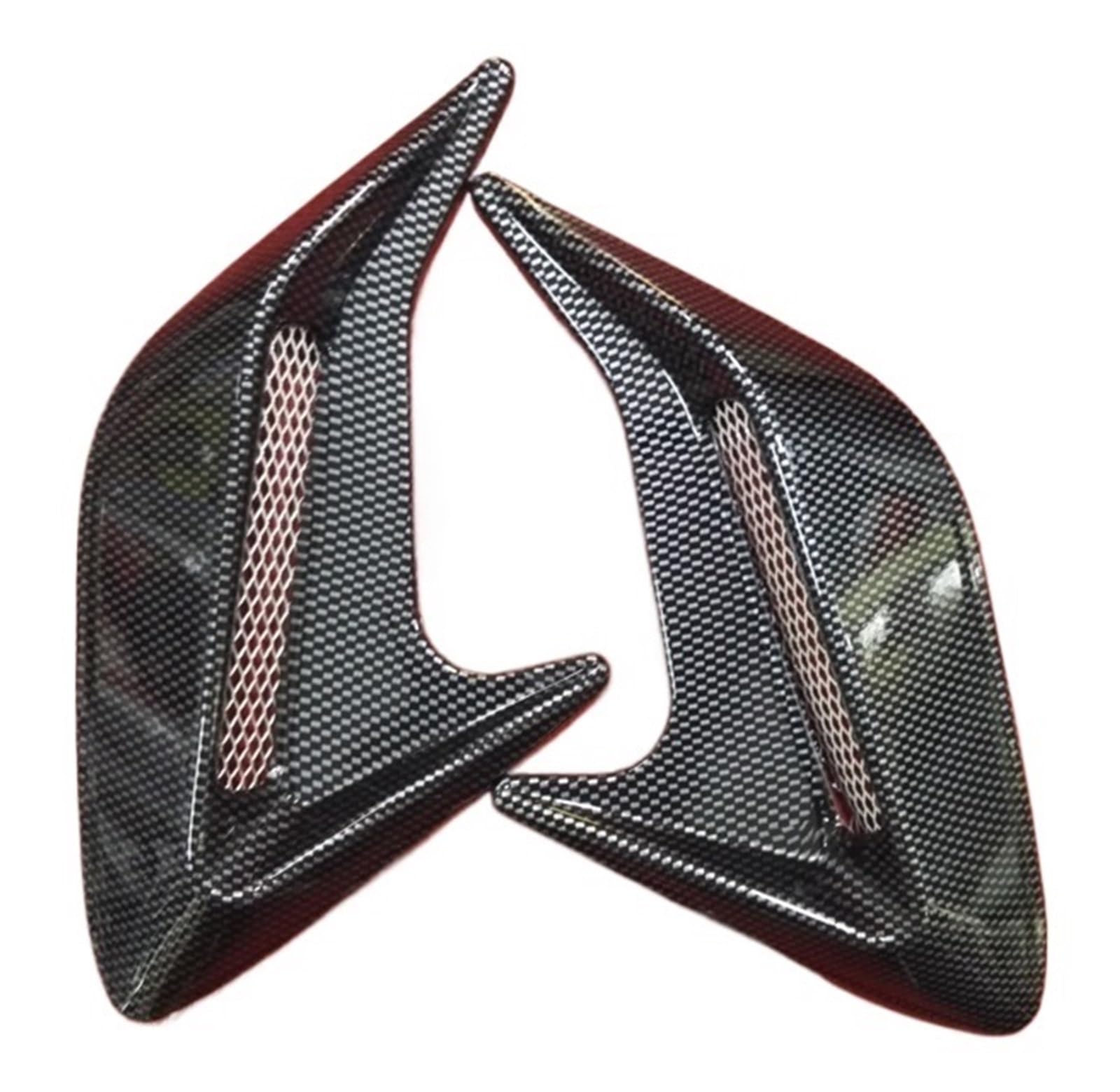 Auto Innenmittelkonsolen Schalttafel Auto Seite Vent Air Flow Aufkleber Auto Lufteinlass Dekorative Hai Gill Intake Haube Auto Dekor Änderung(Carbon Fiber) von Pibid