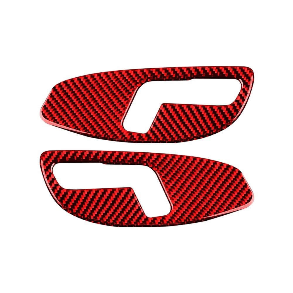Auto Innenmittelkonsolen Schalttafel Für Camaro 2017-2022 Auto Sitz Einstellung Schalter Panel Dekor Aufkleber Trim Abdeckung Rahmen Innen Zubehör(Red carbon fiber) von Pibid