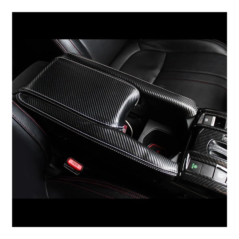 Auto Innenmittelkonsolen Schalttafel Für Civic 10. Generation 2016 2017 Auto Center Konsole Deckel Armlehne Box Schutz Abdeckung Matte Innen Zubehör(Carbon) von Pibid
