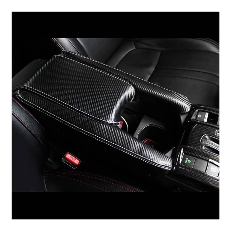 Auto Innenmittelkonsolen Schalttafel Für Civic 10. Generation 2016 2017 Auto Center Konsole Deckel Armlehne Box Schutz Abdeckung Matte Innen Zubehör(Carbon) von Pibid