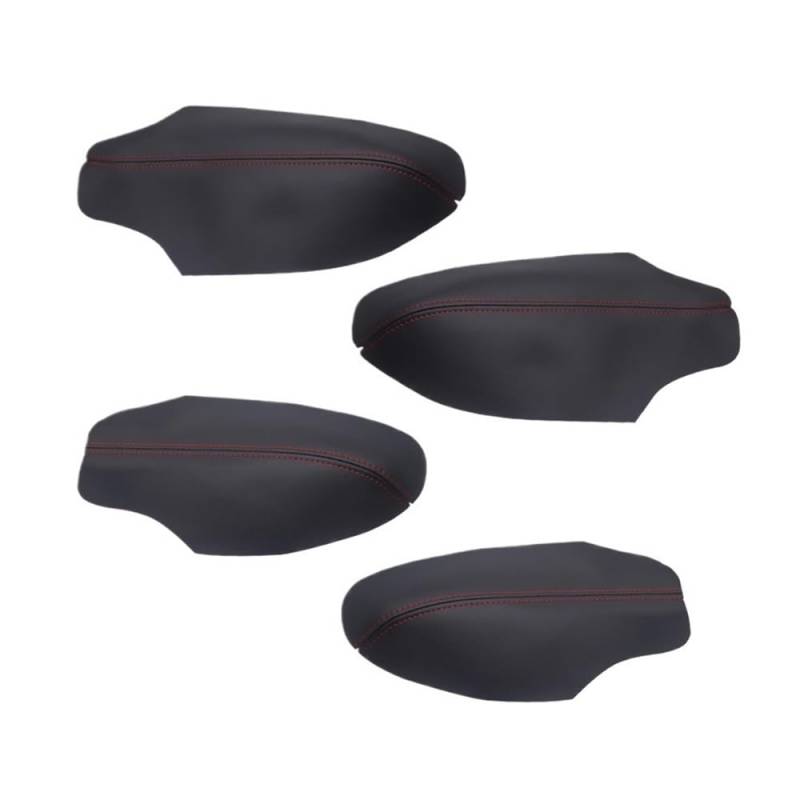 Auto Innenmittelkonsolen Schalttafel Für Civic 11th Gen 2021 2022 Auto-styling Innen Tür Griff Armlehne Panels Abdeckung Trim Innen Zubehör(Armrest Black-red) von Pibid