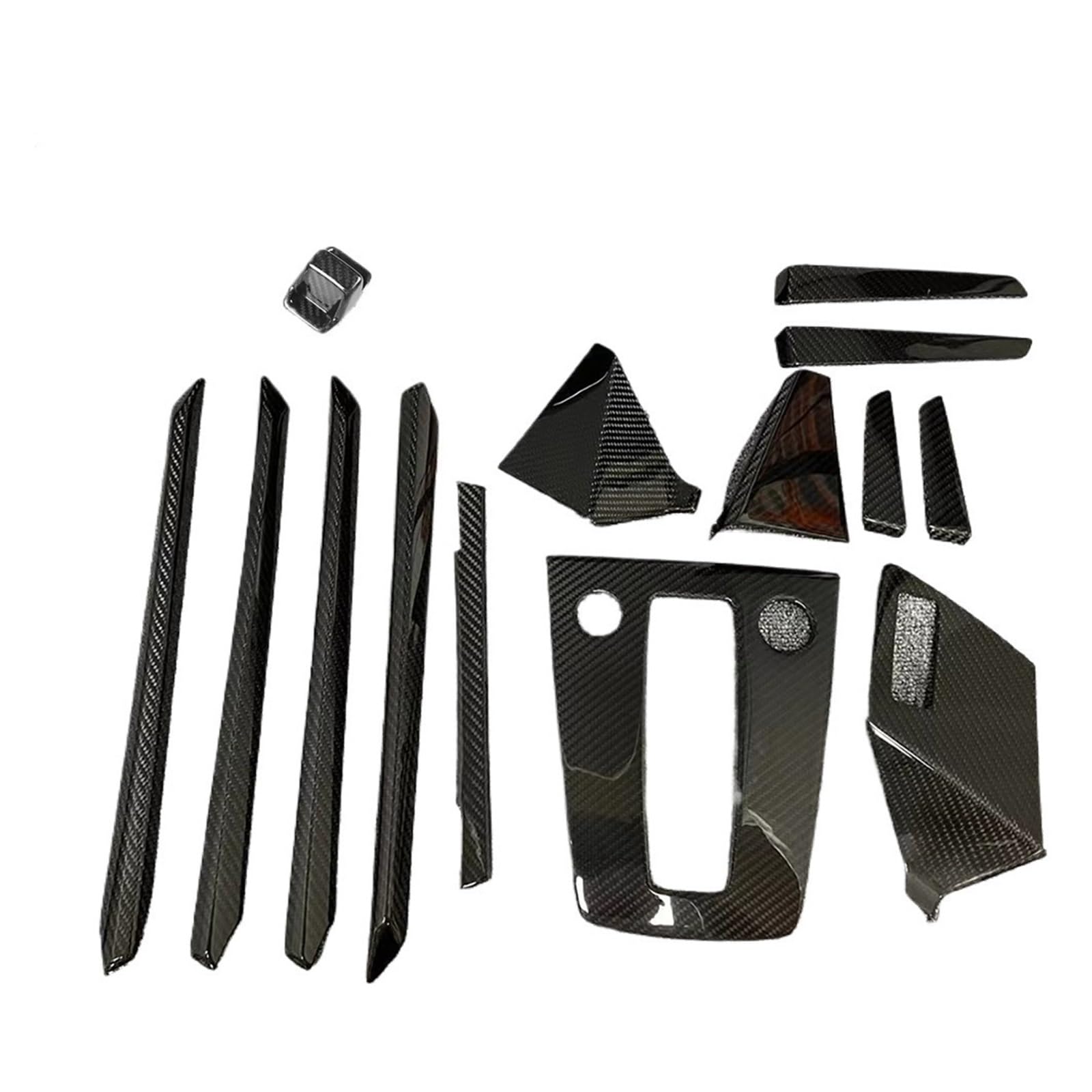 Auto Innenmittelkonsolen Schalttafel Für Für A3 Für S3 Für 8Y 2021 2022 2023 Autoinnenraum Mittelkonsole Steuertür Gangschaltung Panel Trim(Whole Set 14pcs-A) von Pibid