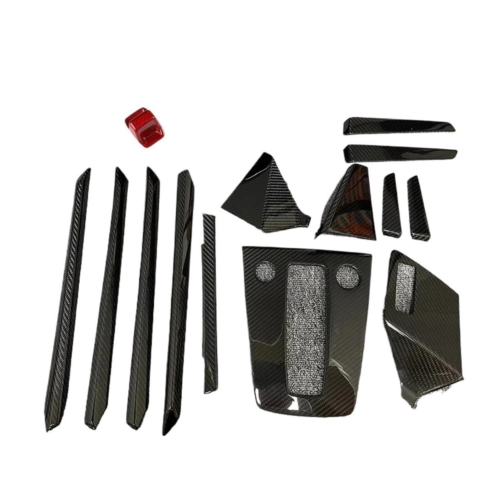 Auto Innenmittelkonsolen Schalttafel Für Für A3 Für S3 Für 8Y 2021 2022 2023 Autoinnenraum Mittelkonsole Steuertür Gangschaltung Panel Trim(Whole Set 14pcs-B) von Pibid