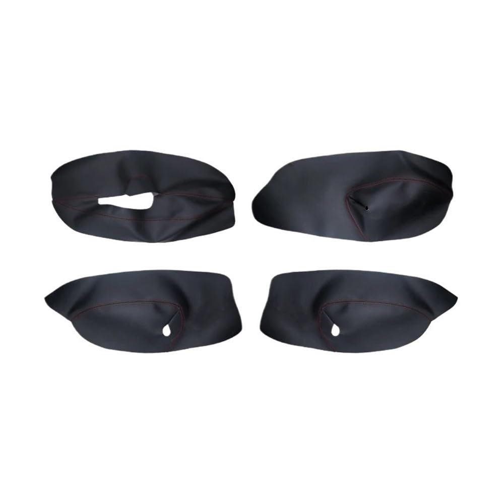 Auto Innenmittelkonsolen Schalttafel Für Golf 4 Für MK4 1998-2005 Rechtslenker Auto Armlehne Abdeckung Tür Armlehne Panel Abdeckung Trim Innen Zubehör(4pcs Black-red) von Pibid