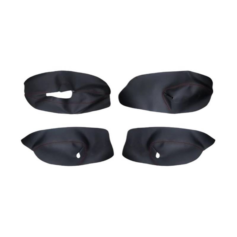 Auto Innenmittelkonsolen Schalttafel Für Golf 4 Für MK4 1998-2005 Rechtslenker Auto Armlehne Abdeckung Tür Armlehne Panel Abdeckung Trim Innen Zubehör(4pcs Black-red) von Pibid