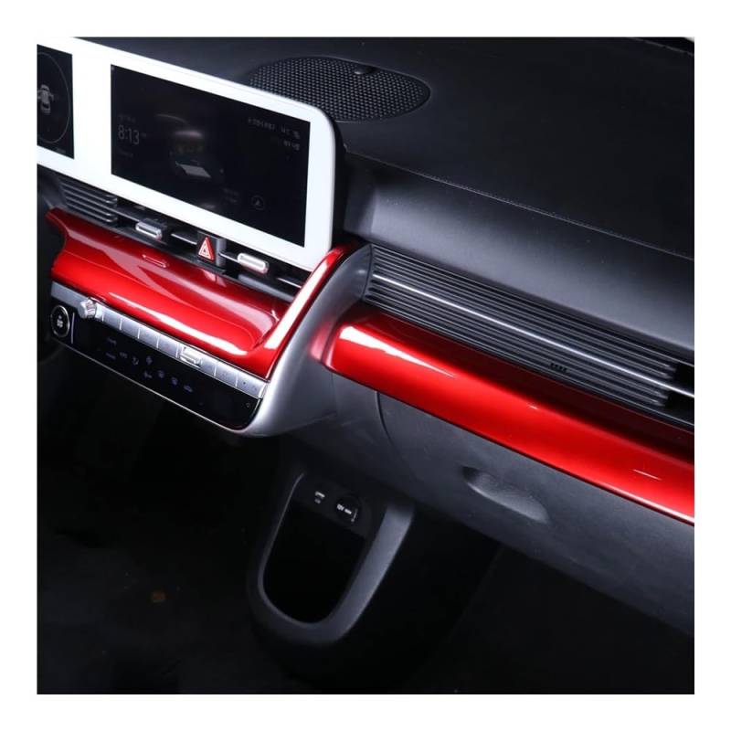 Auto Innenmittelkonsolen Schalttafel Für Hyundai Für IONIQ 5 Auto Dashboard Dekorative Streifen Center Console Dashboard Abdeckung Dekorative Aufkleber(LHD) von Pibid