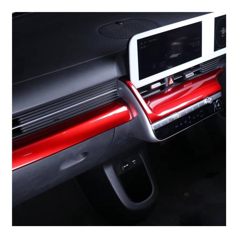 Auto Innenmittelkonsolen Schalttafel Für Hyundai Für IONIQ 5 Auto Dashboard Dekorative Streifen Center Console Dashboard Abdeckung Dekorative Aufkleber(RHD) von Pibid