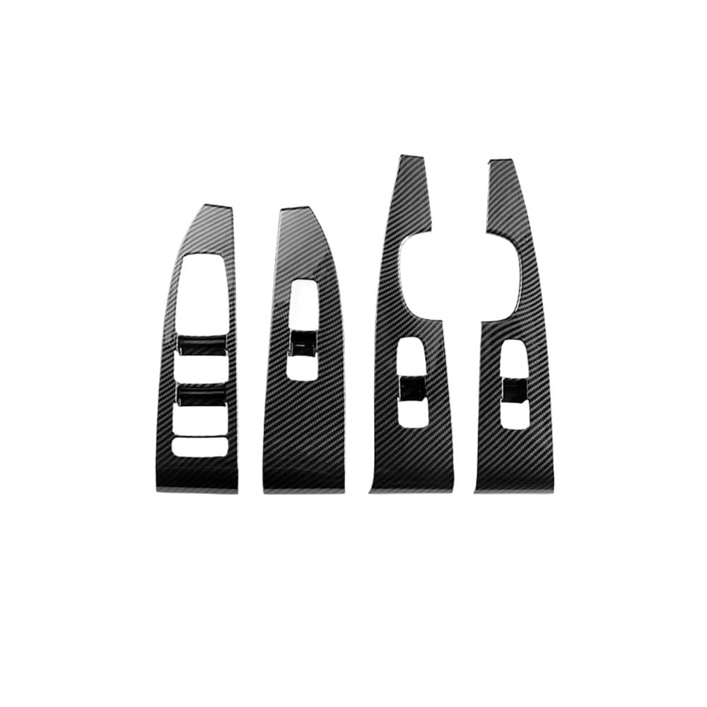 Auto Innenmittelkonsolen Schalttafel Für Kia Für Sorento Für MQ4 2021-2023 LHD Auto Tür Armlehne Dekorative Aufkleber Auto Fenster Taste Abdeckung Dekorative Streifen(Carbon Fiber) von Pibid