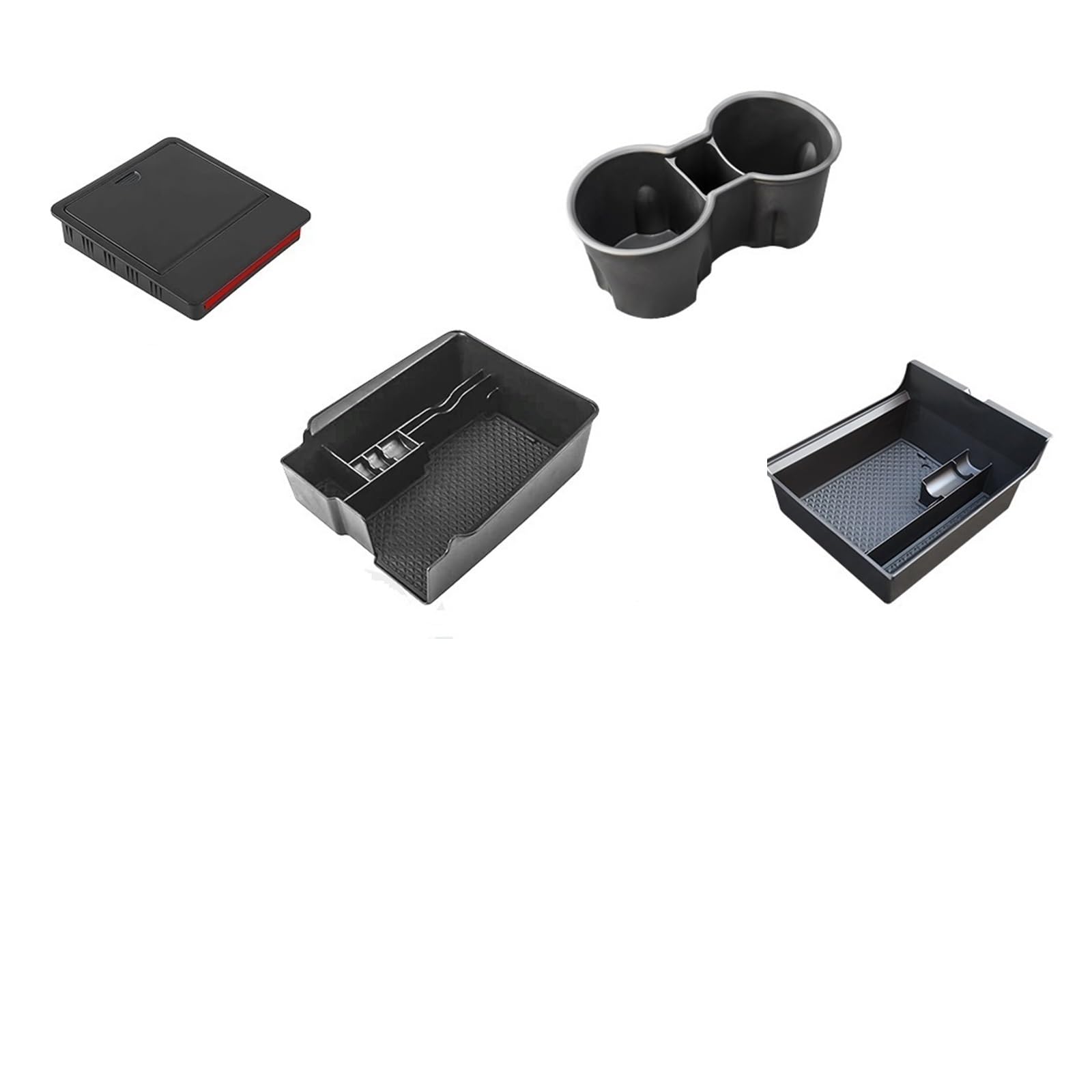 Auto Innenmittelkonsolen Schalttafel Für Modell Y Für Modell 3 2017 2018 2019 2020 2021 2022 2023 Aufbewahrungsbox Mittelarmlehne Mittelkonsole Getränkehalter Organizer(4 PCS) von Pibid