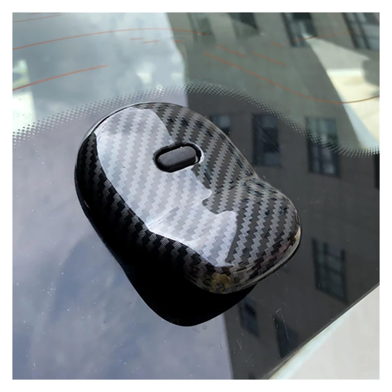 Auto Innenmittelkonsolen Schalttafel Für Neu Für Smart Für Fortwo Für 453 Kofferraumgriffabdeckung Dekorativer Aufkleber Griff Schutzhülle(Carbon) von Pibid