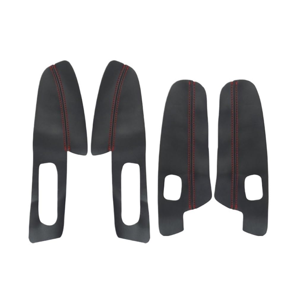 Auto Innenmittelkonsolen Schalttafel Für Peugeot 2008 Automotive Interior Styling Tür Armlehne Panel Abdeckung Zierleisten Auto Innen Zubehör(Black-red) von Pibid