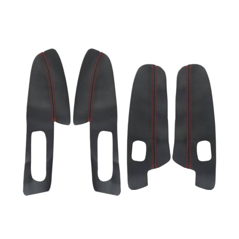 Auto Innenmittelkonsolen Schalttafel Für Peugeot 2008 Automotive Interior Styling Tür Armlehne Panel Abdeckung Zierleisten Auto Innen Zubehör(Black-red) von Pibid