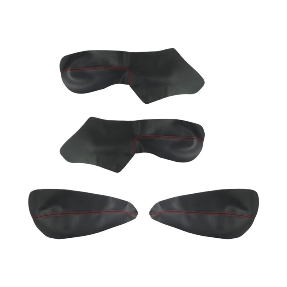 Auto Innenmittelkonsolen Schalttafel Für Peugeot 206 Auto Styling Innentür Armlehne Panel Abdeckung Schutz Zierleisten Auto Innen Moulding Trim(Black with red) von Pibid