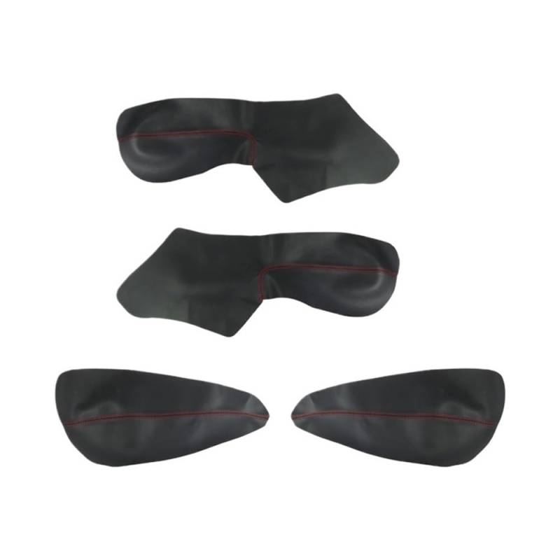 Auto Innenmittelkonsolen Schalttafel Für Peugeot 206 Auto Styling Innentür Armlehne Panel Abdeckung Schutz Zierleisten Auto Innen Moulding Trim(Black with red) von Pibid