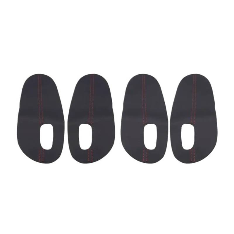 Auto Innenmittelkonsolen Schalttafel Für Peugeot 301 2014 2015 2016 2017 2018 Auto Innentür Armlehne Panel Abdeckung Schutz Trim 4PCS(Black with red) von Pibid
