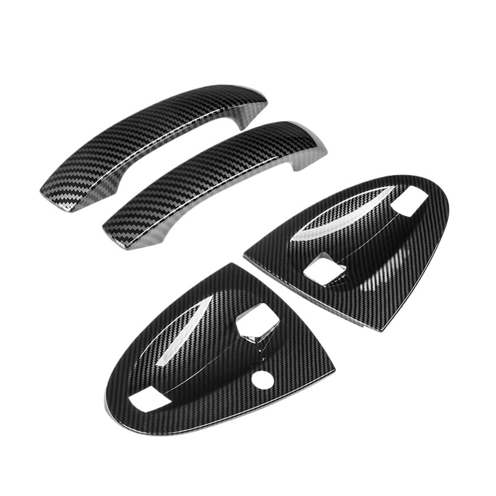 Auto Innenmittelkonsolen Schalttafel Für Smart Für Fortwo Für 451 2009-2014 Autotür Schüssel Türgriff Dekorative Abdeckung Modifikation Aufkleber(1 set-carbon) von Pibid