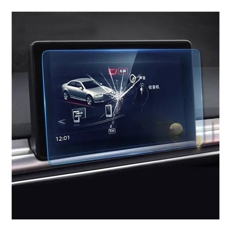 GPS Displayschutzfolie Für A4 B9 S4 Für A5 S5 Q5 2016-2019 Gehärtetes Glass Auto GPS Navigation Dashboard Screen Schutz Display Film(185x110mm) von Pibid