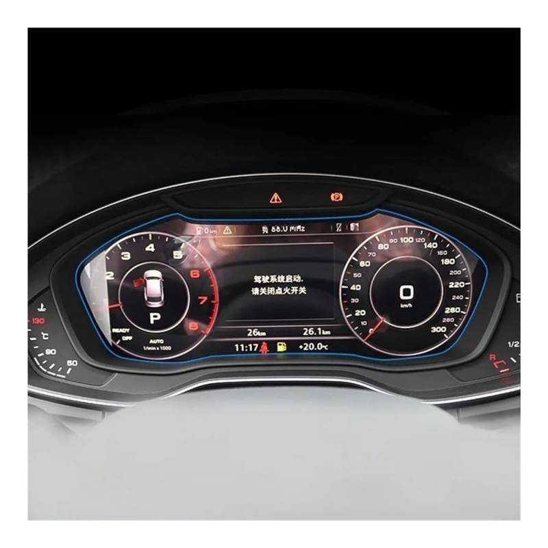 GPS Displayschutzfolie Für A4 B9 S4 Für A5 S5 Q5 2016-2019 Gehärtetes Glass Auto GPS Navigation Dashboard Screen Schutz Display Film(Dashboard) von Pibid