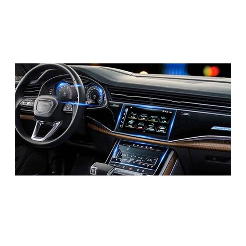 GPS Displayschutzfolie Für A6 C8 2018-2023 Auto GPS Navigation Instrument Gehärtetem Glass Displayschutzfolie Schutzfolie(A Set 3PCS) von Pibid