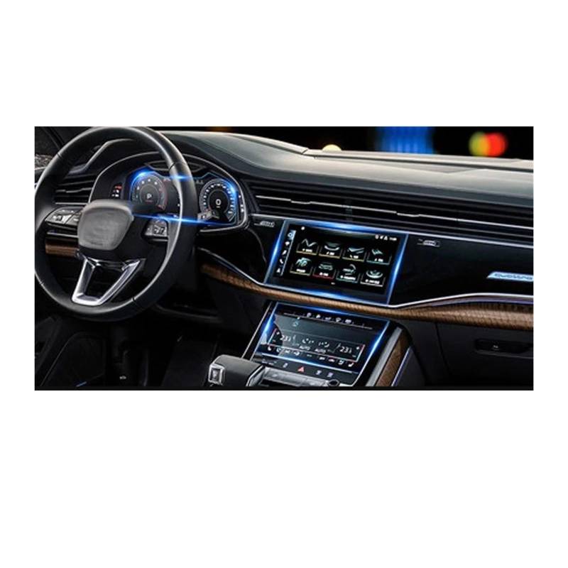 GPS Displayschutzfolie Für A6 C8 2018-2023 Auto GPS Navigation Instrument Gehärtetem Glass Displayschutzfolie Schutzfolie(A Set 4PCS) von Pibid