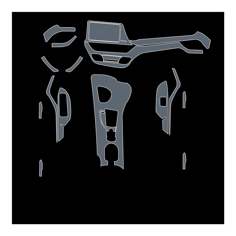 GPS Displayschutzfolie Für CHR 2018-2023 TPU Schutz Film Auto Interior Center Konsole Gear Air Dashboard Navigation Tür Panel(Style b 2018-2023) von Pibid