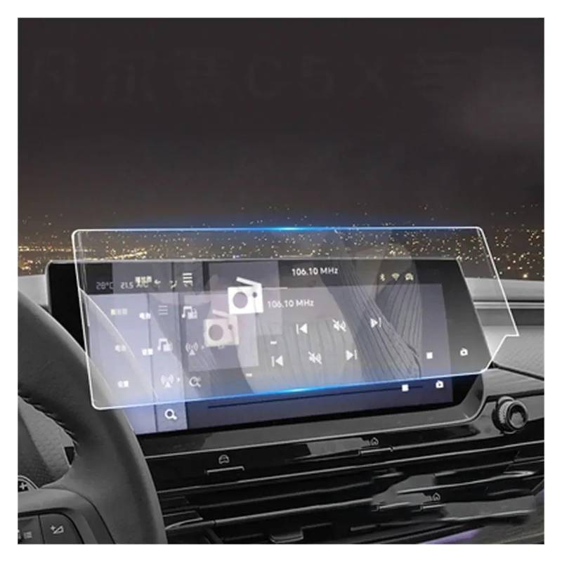 GPS Displayschutzfolie Für Citroen Für C5X 2021 2022 2023 Gehärtetes Glass Filmschutz Auto GPS Auto Bildschirm Aufkleber Autozubehör(GPS 12 inch) von Pibid