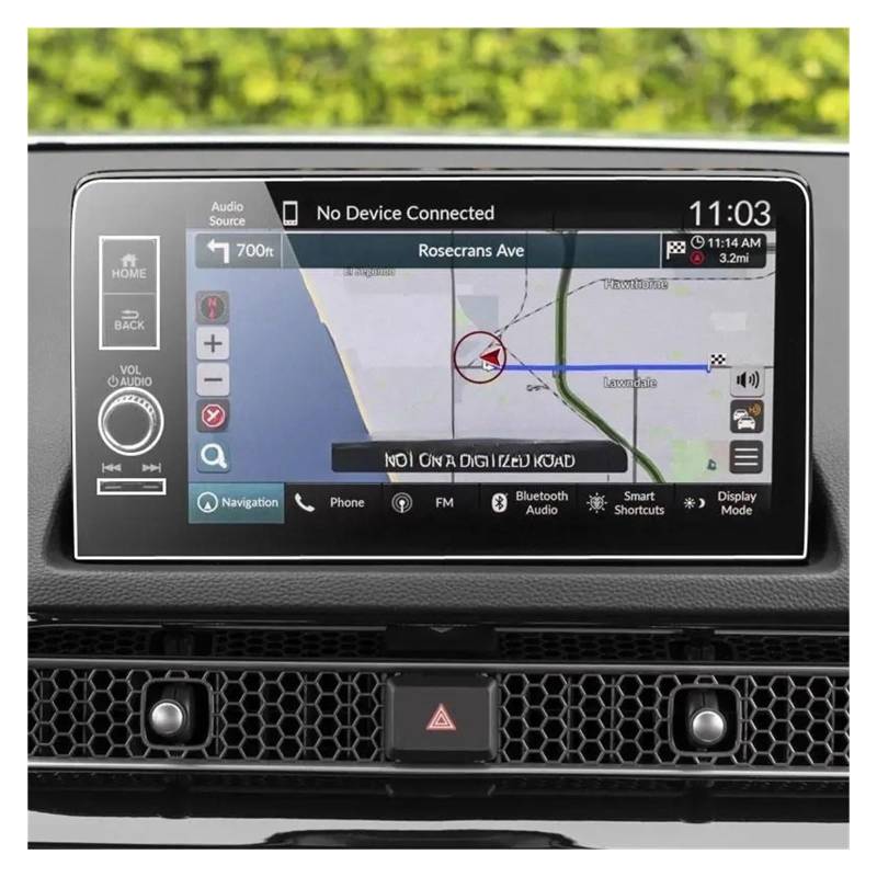 GPS Displayschutzfolie Für Civic 2022 2023 Protector Navigation Gehärtetem Glass Bildschirm Schutz Film Auto Navigation Schutz Film(Left Hand Drive) von Pibid