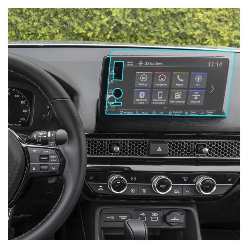 GPS Displayschutzfolie Für Civic Für Sport Für Limousine 2022 Gehärtetes Glass Film Auto GPS Navigation Displayschutzfolie Innen Zubehör(Inch 9) von Pibid