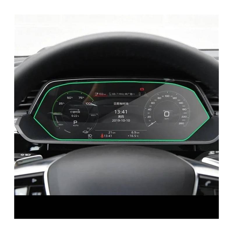 GPS Displayschutzfolie Für E-tron 2018-2021Gehärtetes Glass Auto GPS Navigation Dashboard Schutz Bildschirm Schutz Film Aufkleber Auto Zubehör(Dashboard) von Pibid