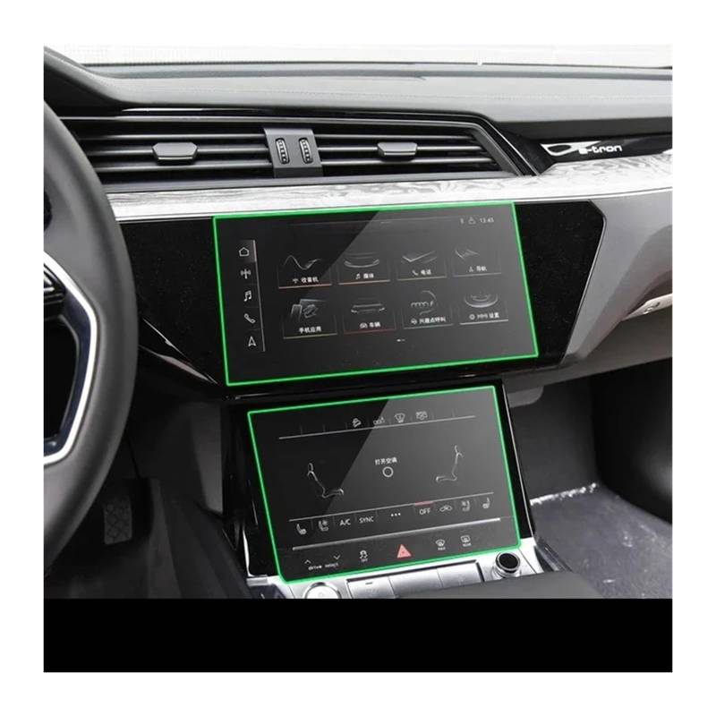 GPS Displayschutzfolie Für E-tron 2018-2021Gehärtetes Glass Auto GPS Navigation Dashboard Schutz Bildschirm Schutz Film Aufkleber Auto Zubehör(Navigation) von Pibid