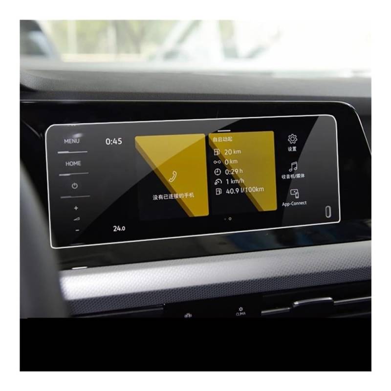GPS Displayschutzfolie Für Golf 8 MK8 2020 2021 2022 Auto Dashboard Bildschirm Navigation Gehärtetem Glass Monitor Film Schutz Zubehör(Navigation 8.25 inch) von Pibid