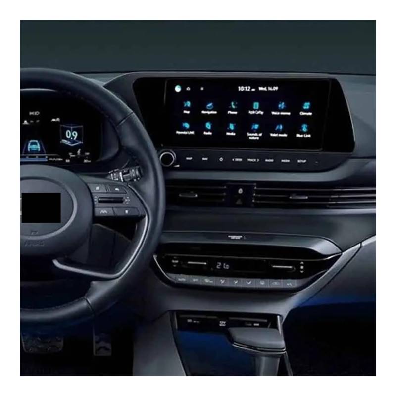 GPS Displayschutzfolie Für Hyundai Für Bayon 2021 2022 10,25 Zoll Auto GPS Navigation Bildschirm Gehärtetes Glass Schutz Film Auto Innen Aufkleber von Pibid