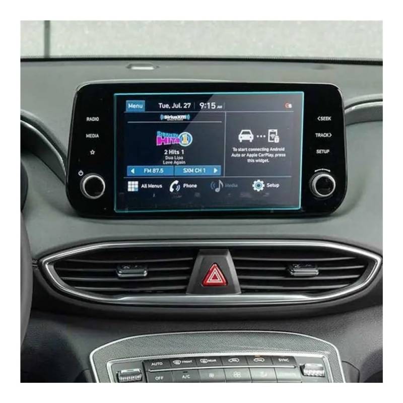 GPS Displayschutzfolie Für Hyundai Für Santa Fe 2022 Displayschutzfolie Aus Gehärtetem Glass, Autonavigation, 9H Displayschutzfolie Aus Gehärtetem Glass(Inch 8) von Pibid
