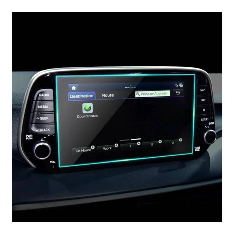 GPS Displayschutzfolie Für Hyundai Für Tucson 2019 8 Zoll Auto GPS-Navigation Schutzfolie Gehärtetes Glass Displayschutz Dekoration(176X99mm 1PCS) von Pibid