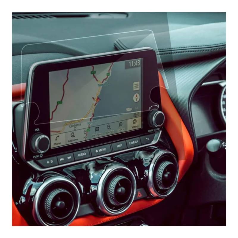 GPS Displayschutzfolie Für Juke Ti 2021 2022 Gehärtetes Glass Screen Protector Film Auto Navigation Auto Innen Zubehör von Pibid