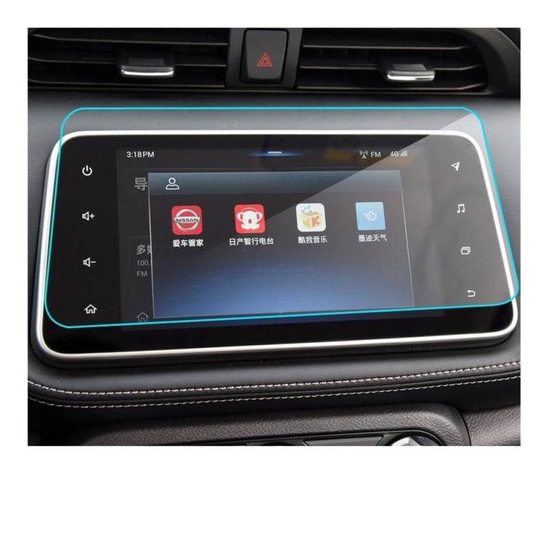 GPS Displayschutzfolie Für Kicks 2017 2018 2019 Auto GPS Navigation Screen Protector Auto Innen Gehärtetes Glass Display-schutzfolie Zubehör(Inch 8) von Pibid