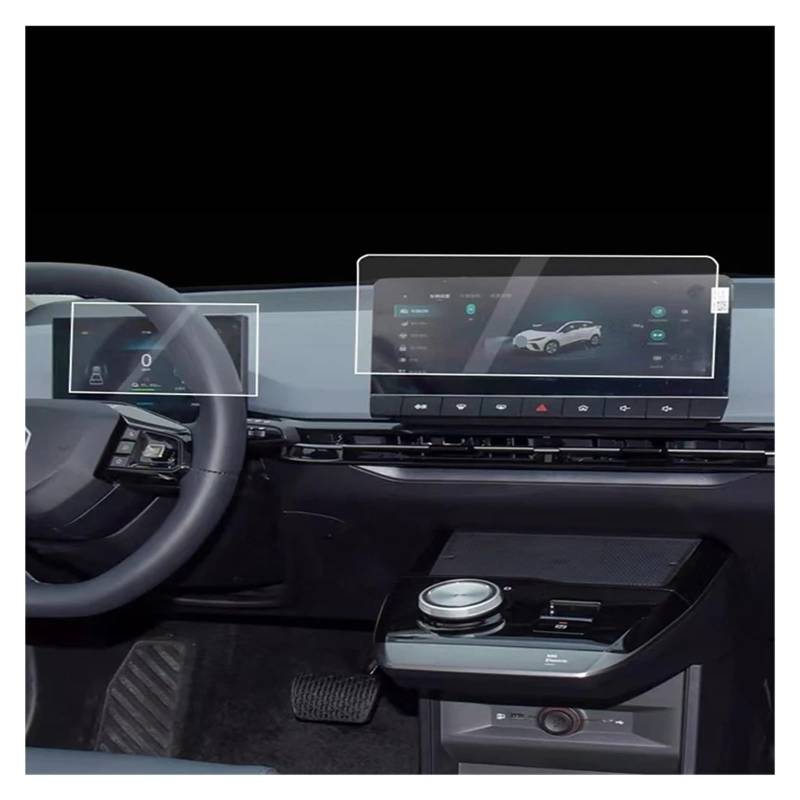 GPS Displayschutzfolie Für MG Für Mulan 2021 2022 2023 Displayschutzfolie Aus Gehärtetem Glass, Auto-GPS-Navigations-Dashboard(A Set) von Pibid
