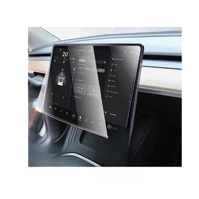 GPS Displayschutzfolie Für Model 3 2023 2022 2021 9H Displayschutzfolie Aus Gehärtetem Glass Center Control Navigation Film Autozubehör(Matte) von Pibid